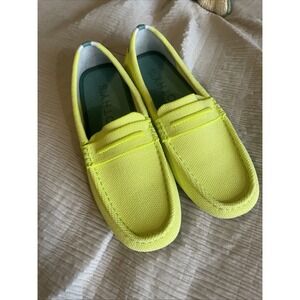 ROTHY'S THE DRIVER Womens Size 6.5  Loafers In Limon Neon Casual Slip-On Flats